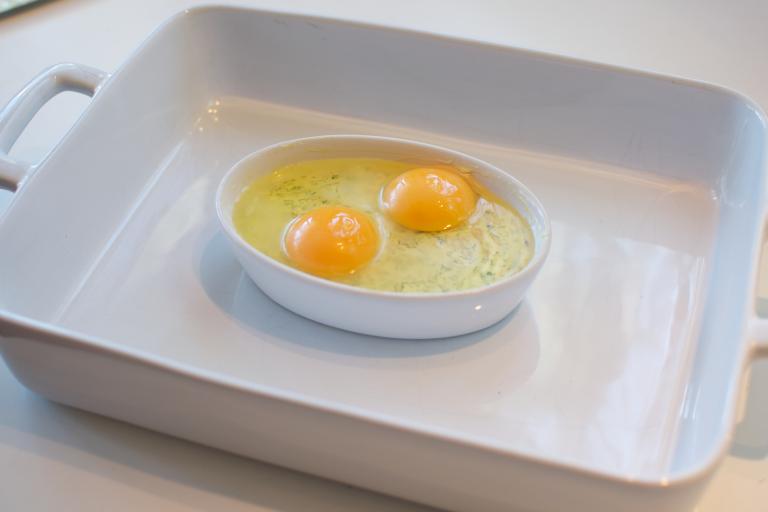 Recipe: Eggs en cocotte with smoked trout